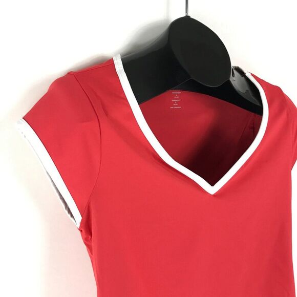 NEW Old Navy Active PowerSoft Ultra Crop Top Women's Large Coral Go-Dry Fitness - Picture 4 of 10